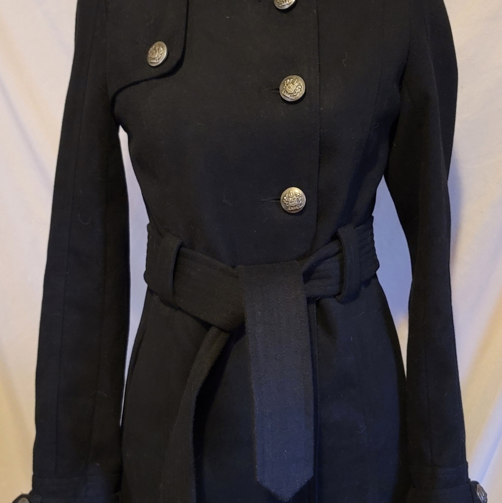 Jack BB Dakota Black Belted Peacoat